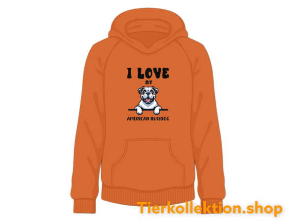 Hoodie orange American Bulldog